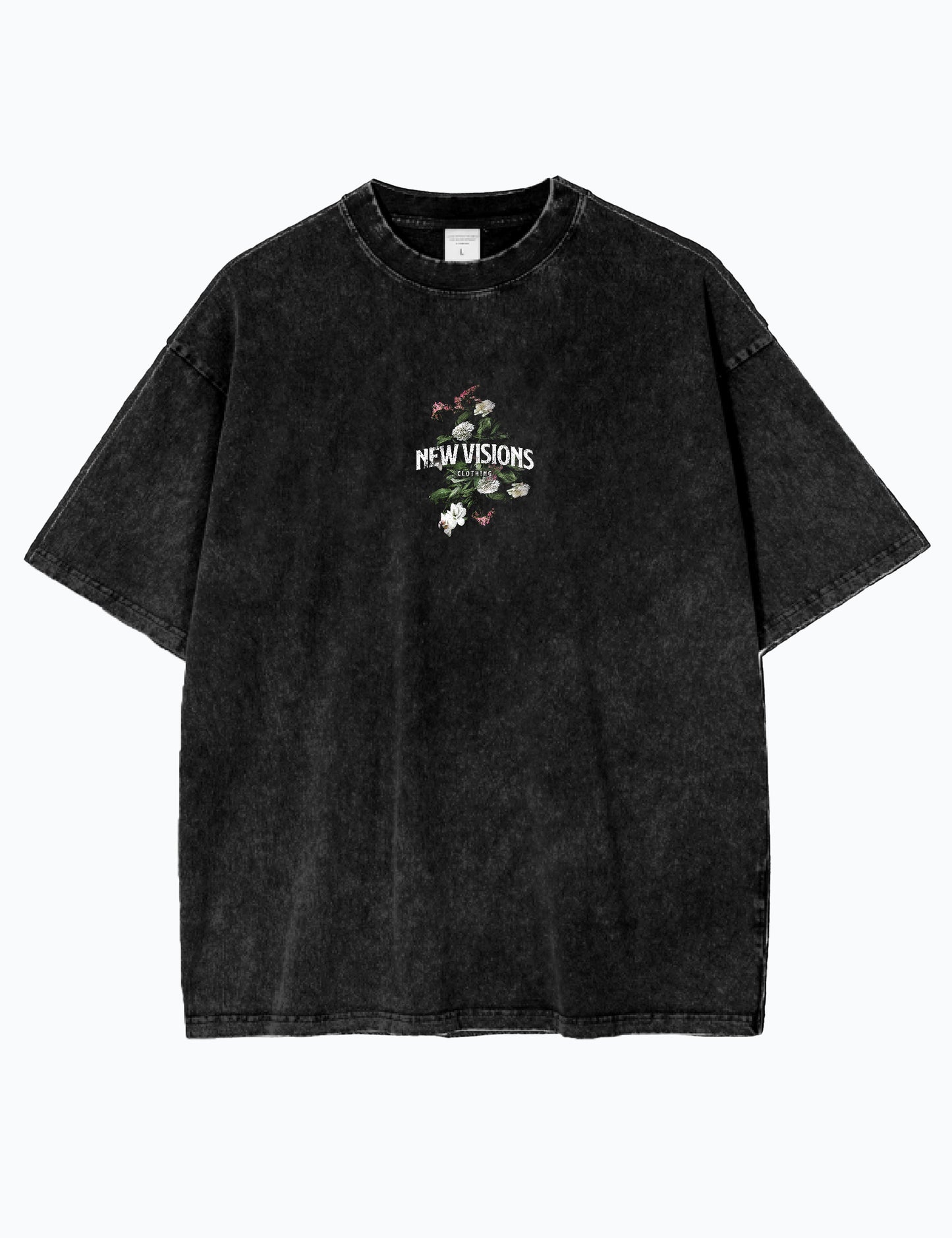 Acid Wash Oversized T-Shirt – Streetwear Mode aus Baumwolle – Unisex T-Shirt - Schwarz - NATURE's HARMONY