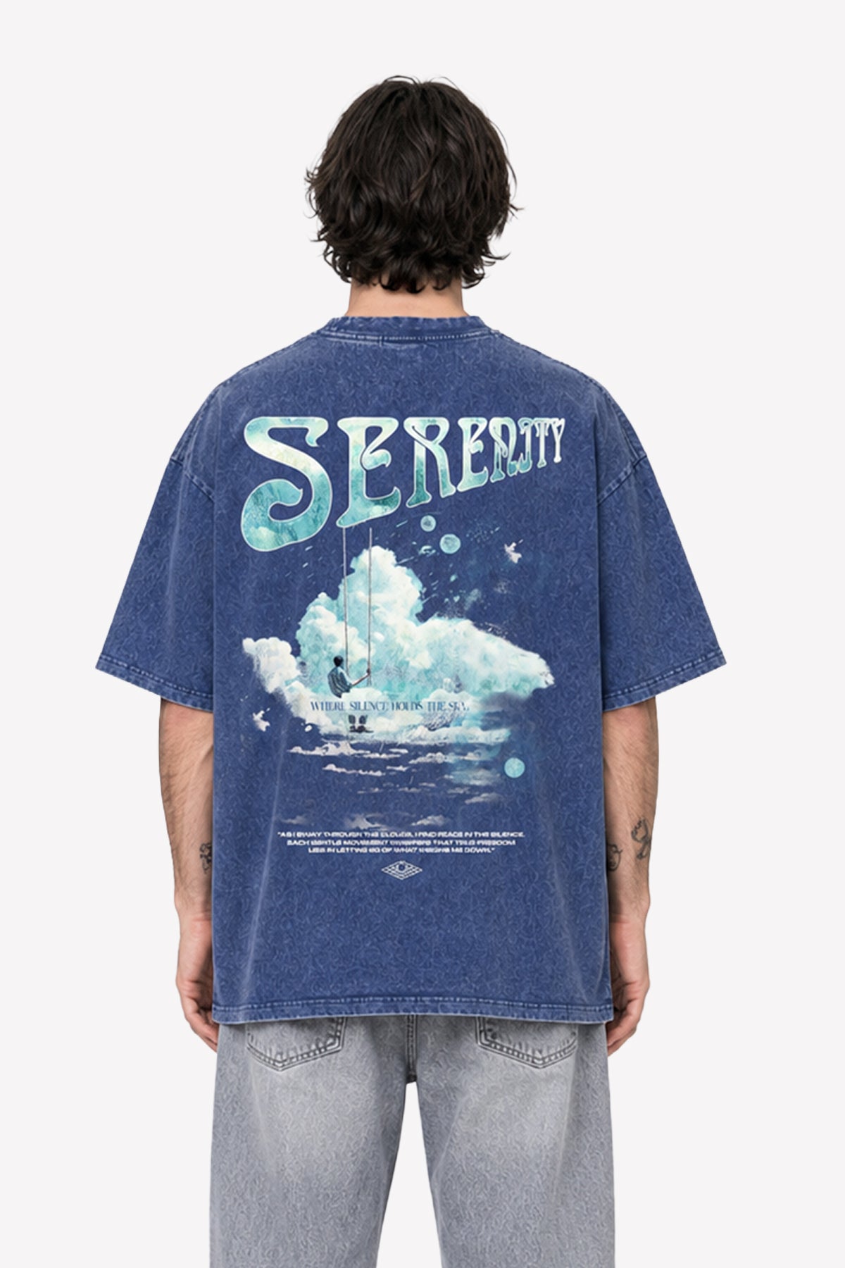 SERENITY T-Shirt, Dark Blue – Produktansicht 1 | color:sky-blue