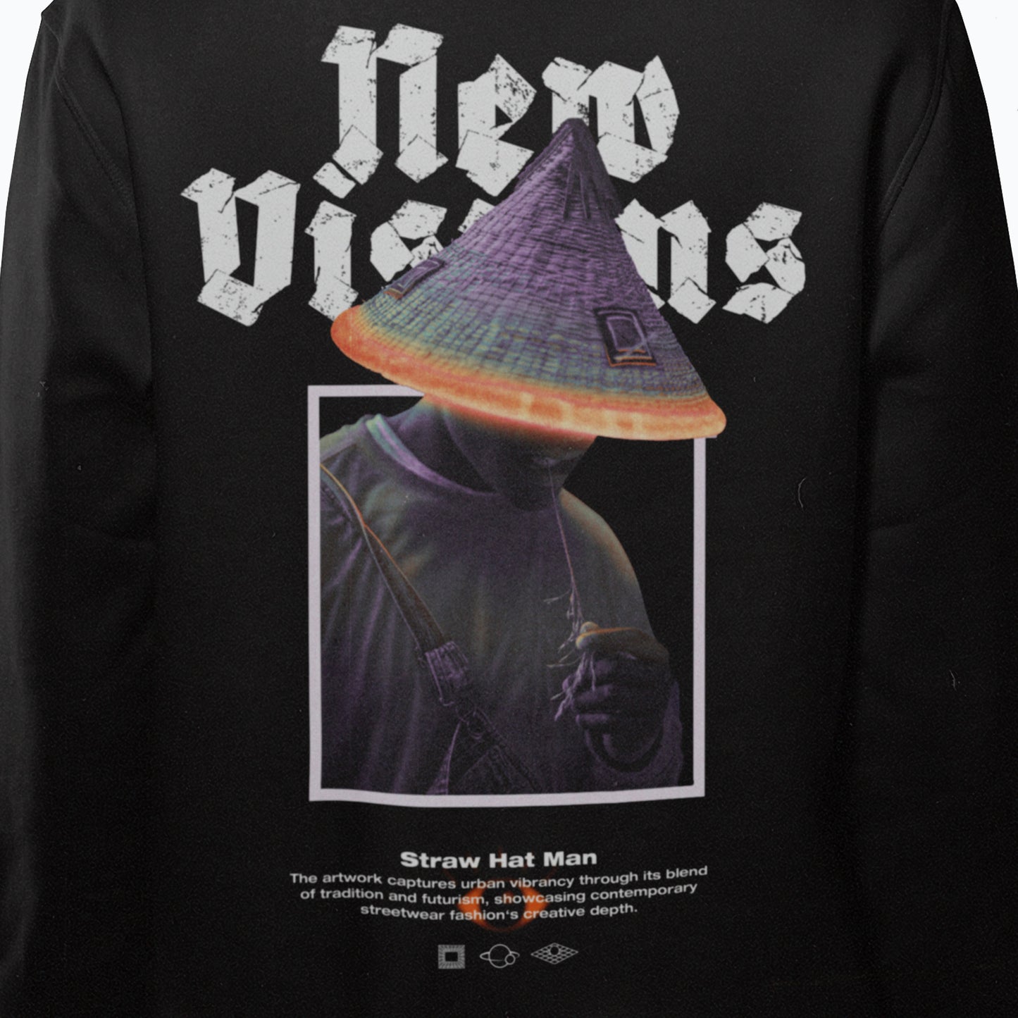 Urban futuristic design | Streetwear Hoodie Herren | Black - NEW VISIONS