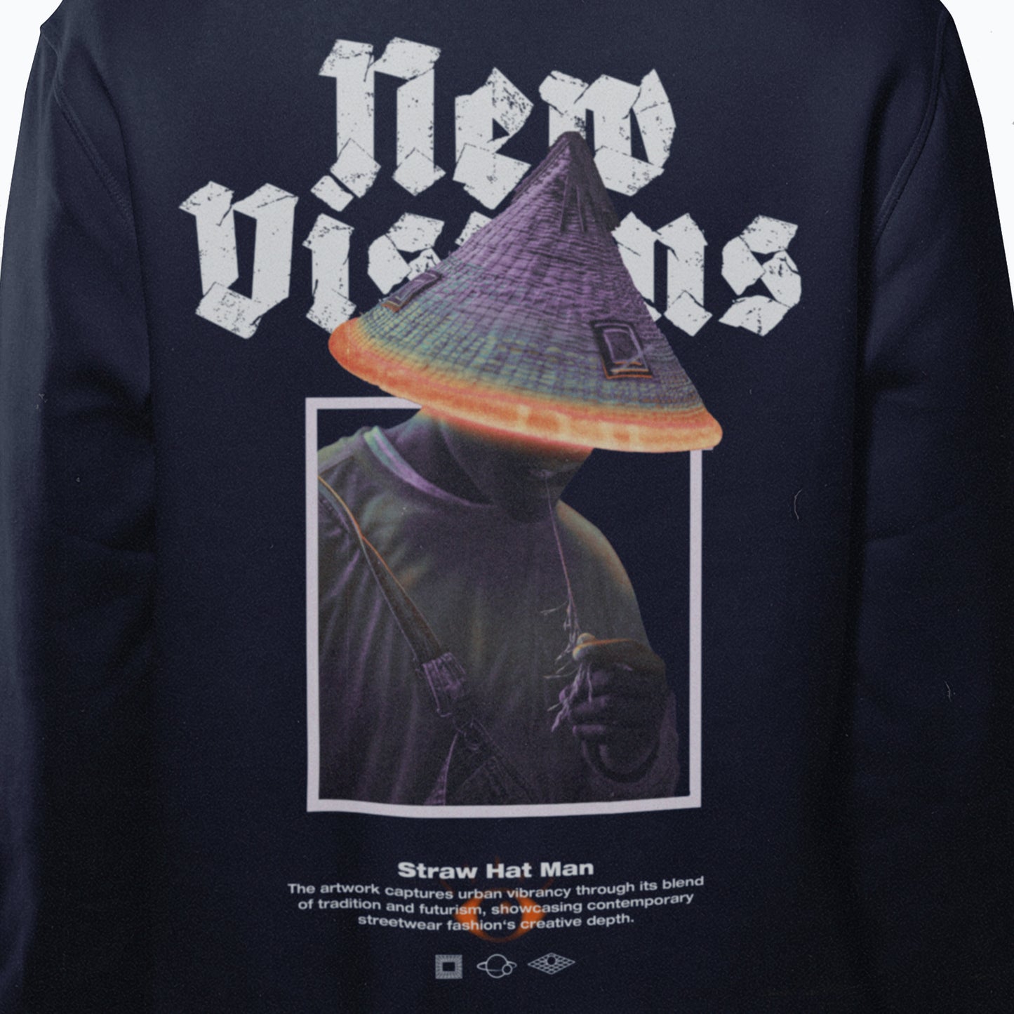 Urban futuristic design | Streetwear Hoodie Herren | Blau/Navy - NEW VISIONS