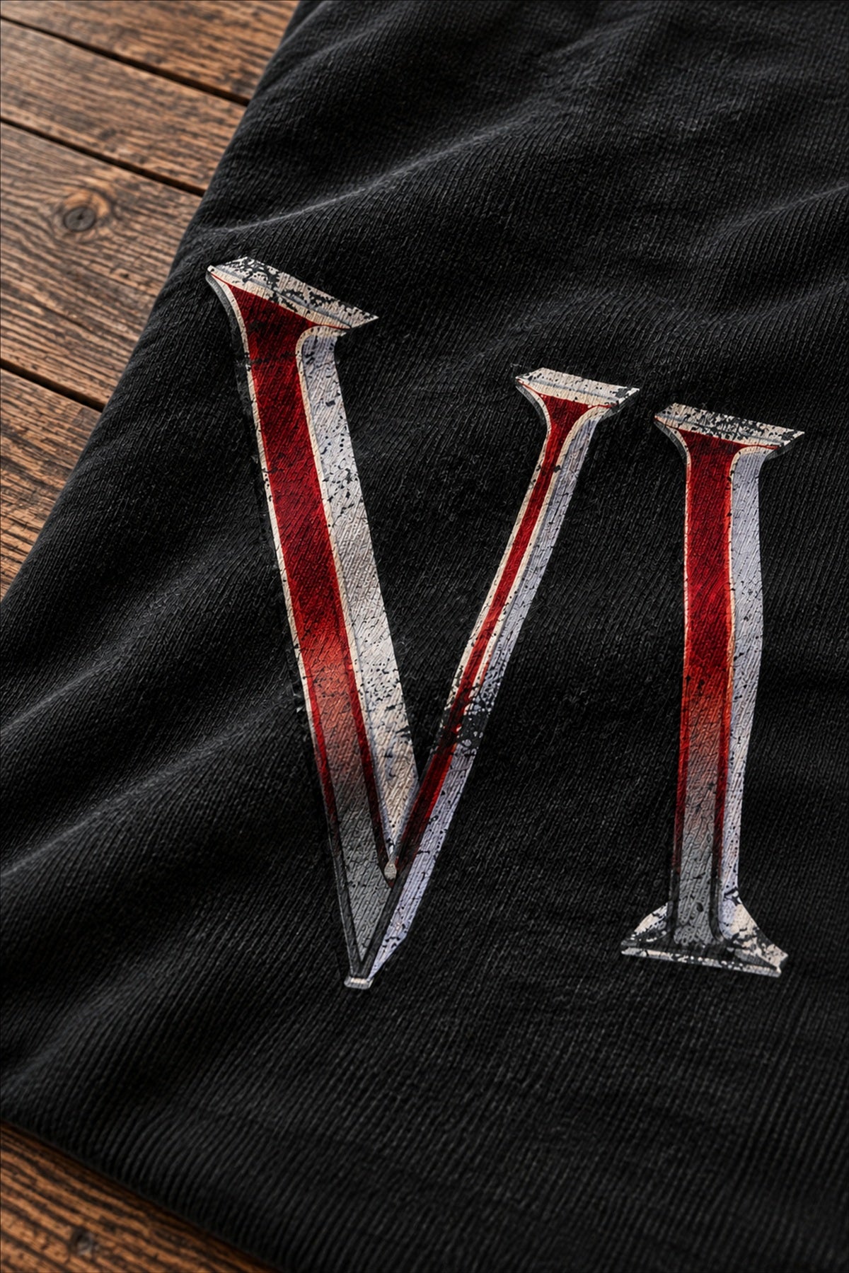 VILLAIN Hoodie, Stoff- und Druckfarbdetail, Schwarz