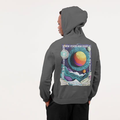 Urban Streetwear Hoodie | Unleash Your Dreams - Grey - NEW VISIONS