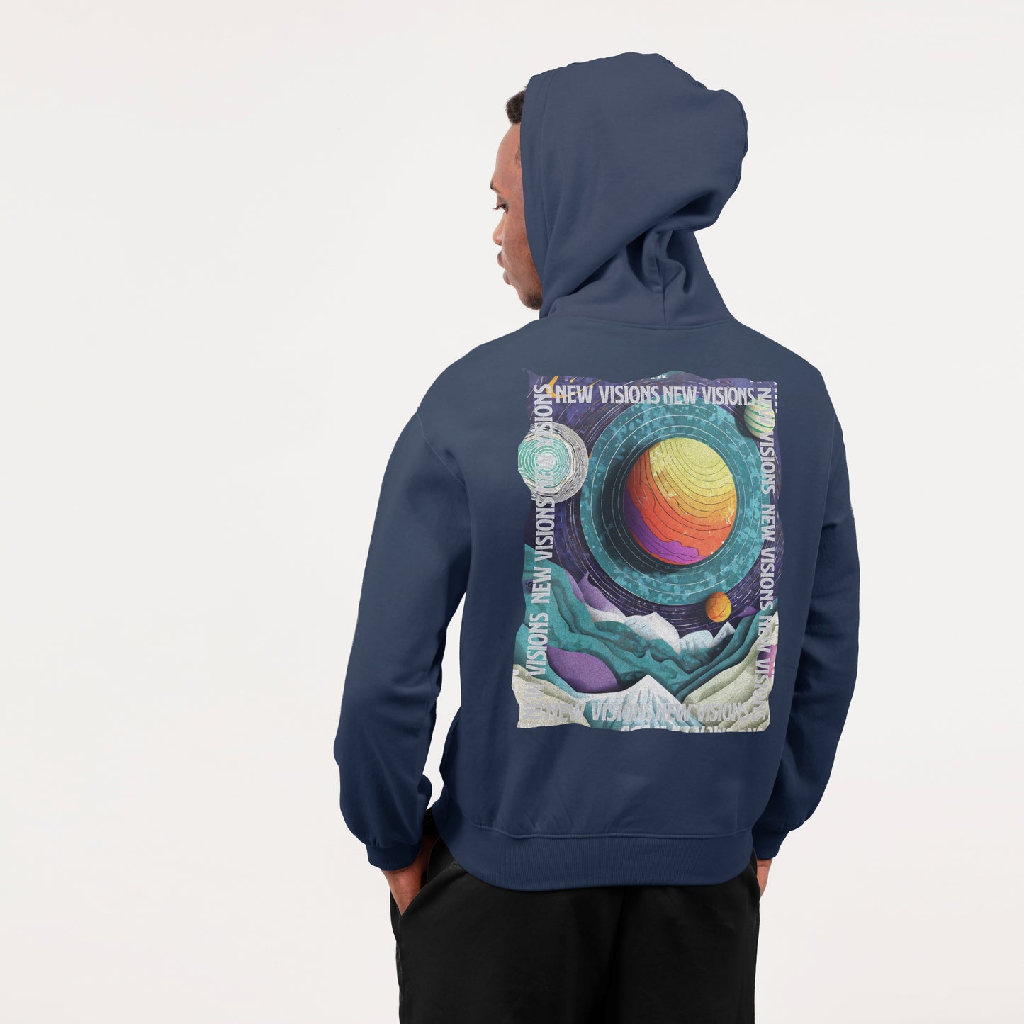 Urban Streetwear Hoodie | Unleash Your Dreams - Navy Blau - NEW VISIONS